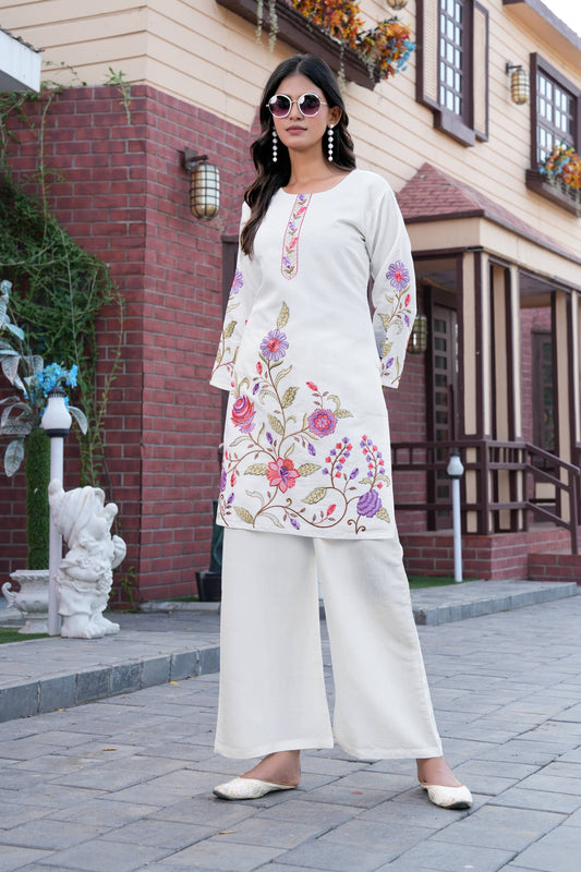 Aarohi Elegant Off-White Co-Ord Set