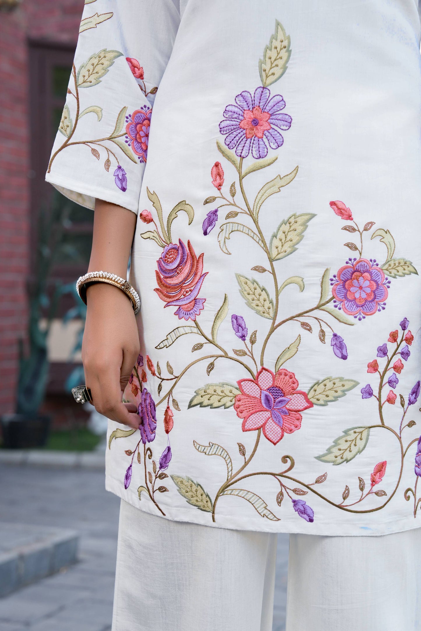 Aarohi Elegant Off-White Co-Ord Set