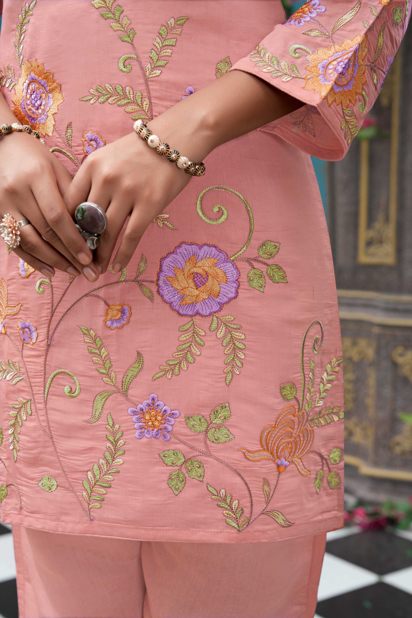 Blush Pink Ethnic Wear Co-Ord Set
