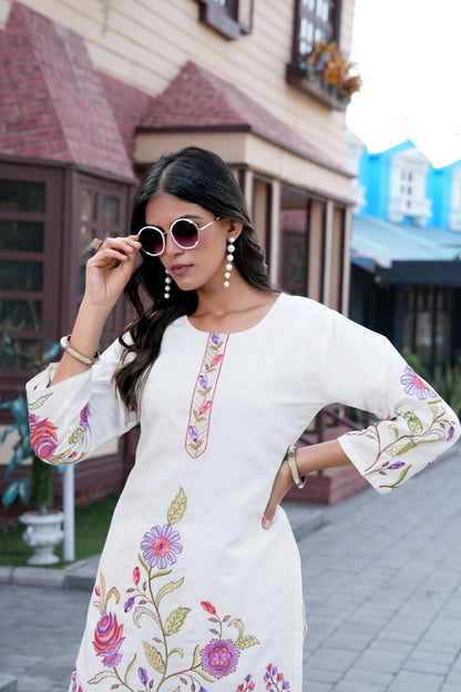 Aarohi Elegant Off-White Co-Ord Set