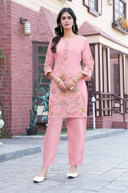 Gulbahar Peach Co-Ord Set