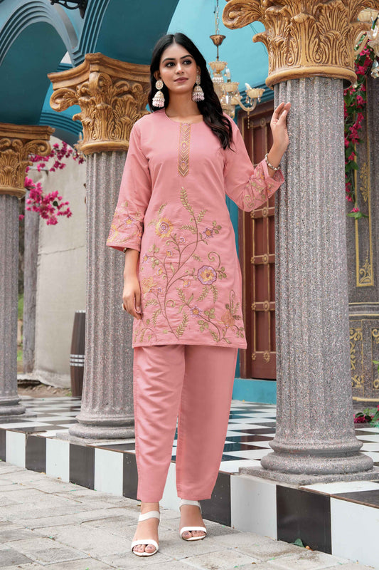Blush Pink Ethnic Wear Co-Ord Set