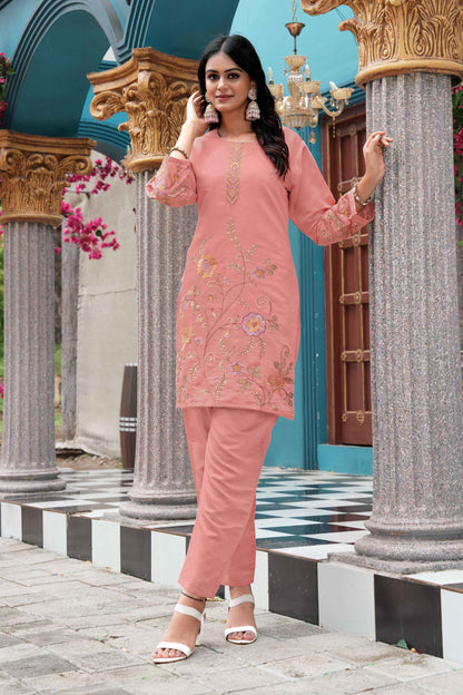 Blush Pink Ethnic Wear Co-Ord Set