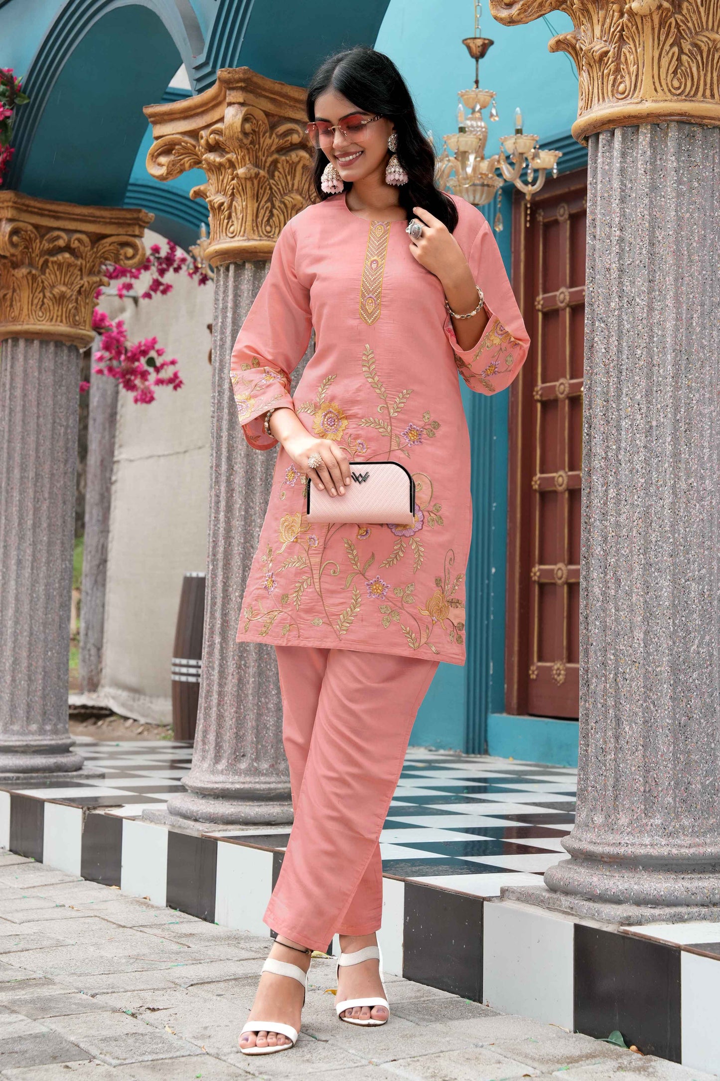 Blush Pink Ethnic Wear Co-Ord Set