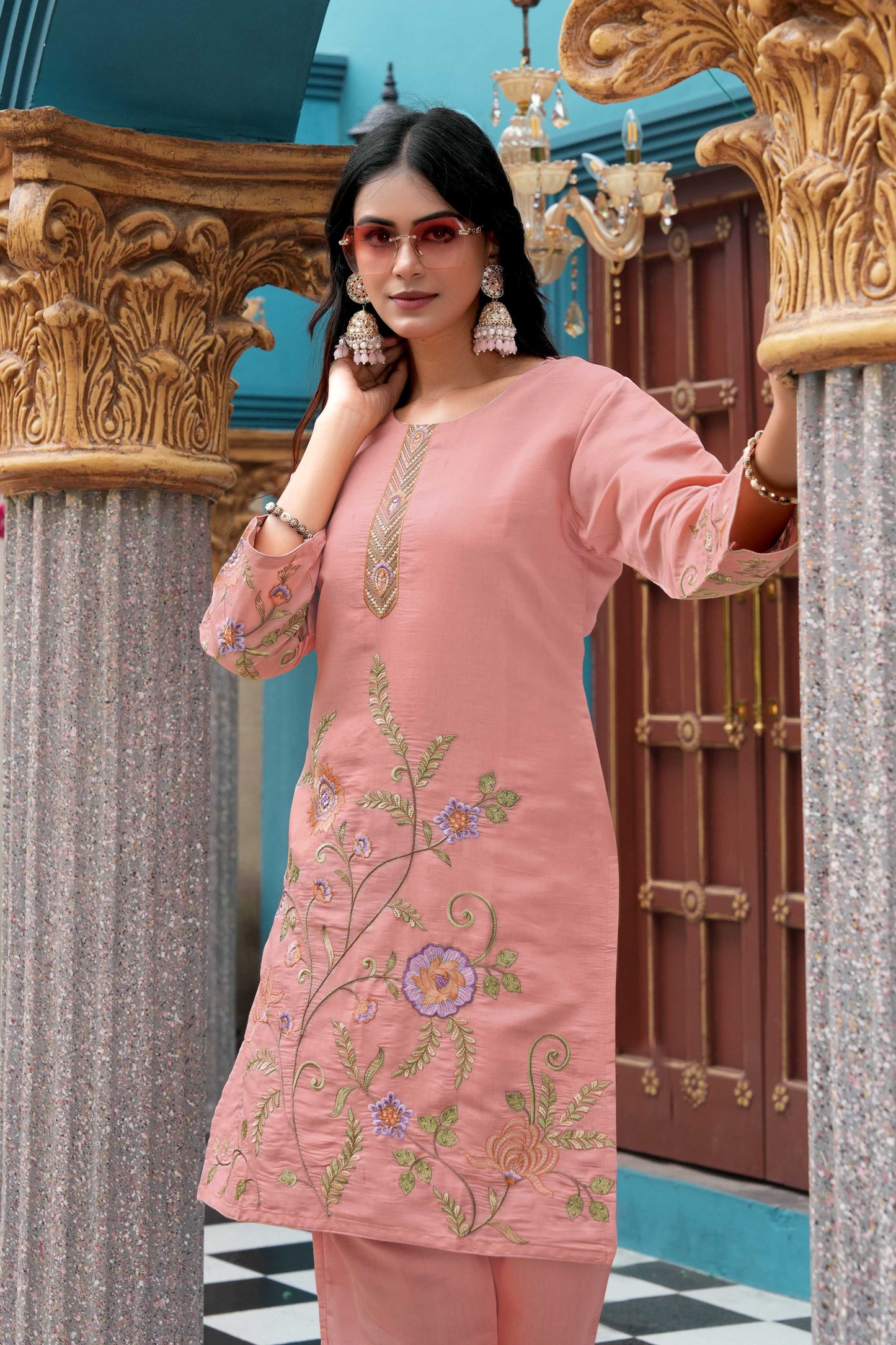 Blush Pink Ethnic Wear Co-Ord Set